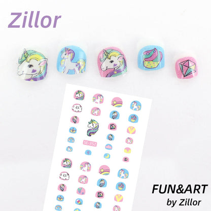 6 pieces SE Unicorn nail stickers by zillor