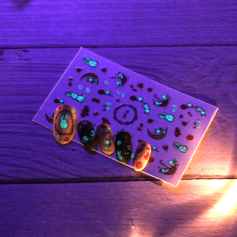 10 pieces Easter Day Luminous nail sticker