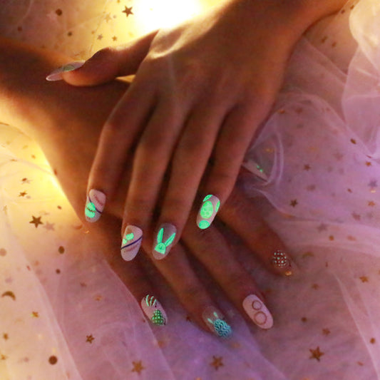 10 pieces Easter Day Luminous nail sticker