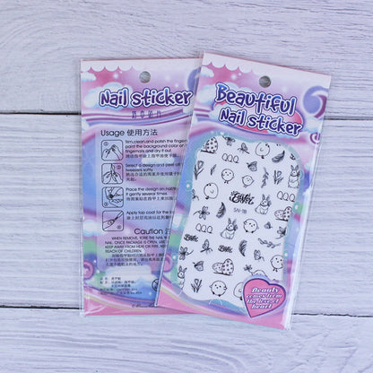 10 pieces Easter Day Luminous nail sticker