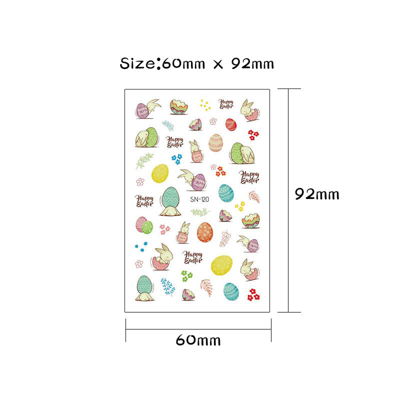 10 pieces Easter Day Luminous nail sticker