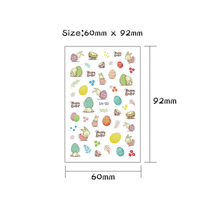 10 pieces Easter Day Luminous nail sticker