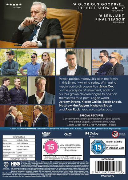 Succession: Season Four - Jesse Armstrong [DVD]