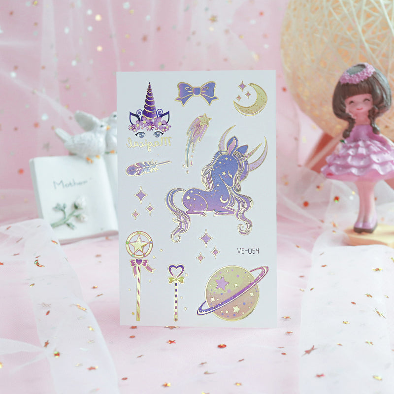 20 pieces unicorn VE temporary tattoo sticker