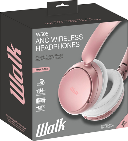 Walk W505 ANC Wireless Headphones (Rose Gold) [Accessories]
