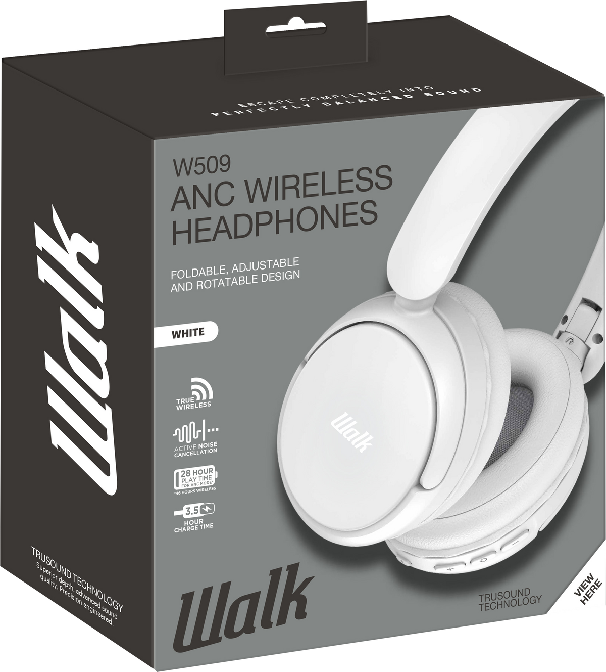 Walk W509 Audio ANC headphones (White) [Accessories]