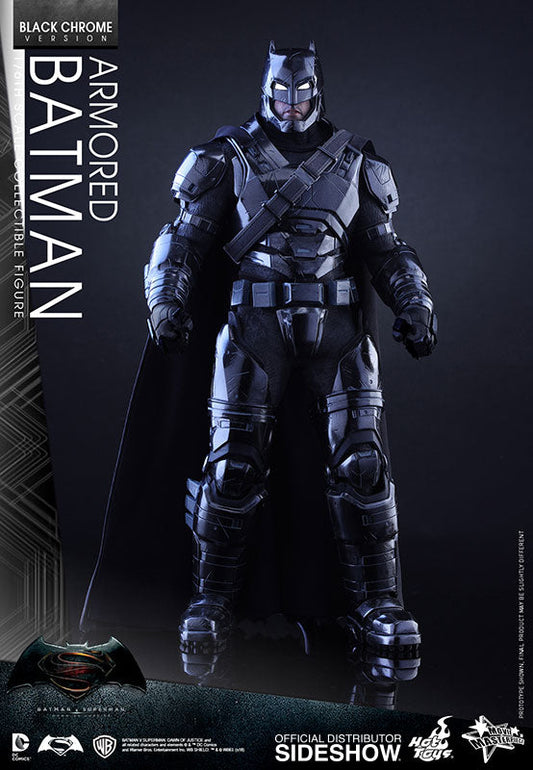 Batman V Superman 13 Inch Action Figure MMS 1/6 Scale Series - Armored Batman Chrome Version Hot Toys 902671 Exclusive