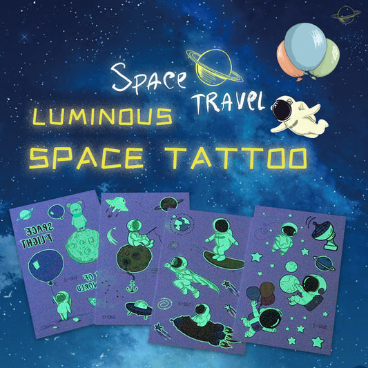 Ei luminous spaceman tattoo sitcker ,set of 20 sheets