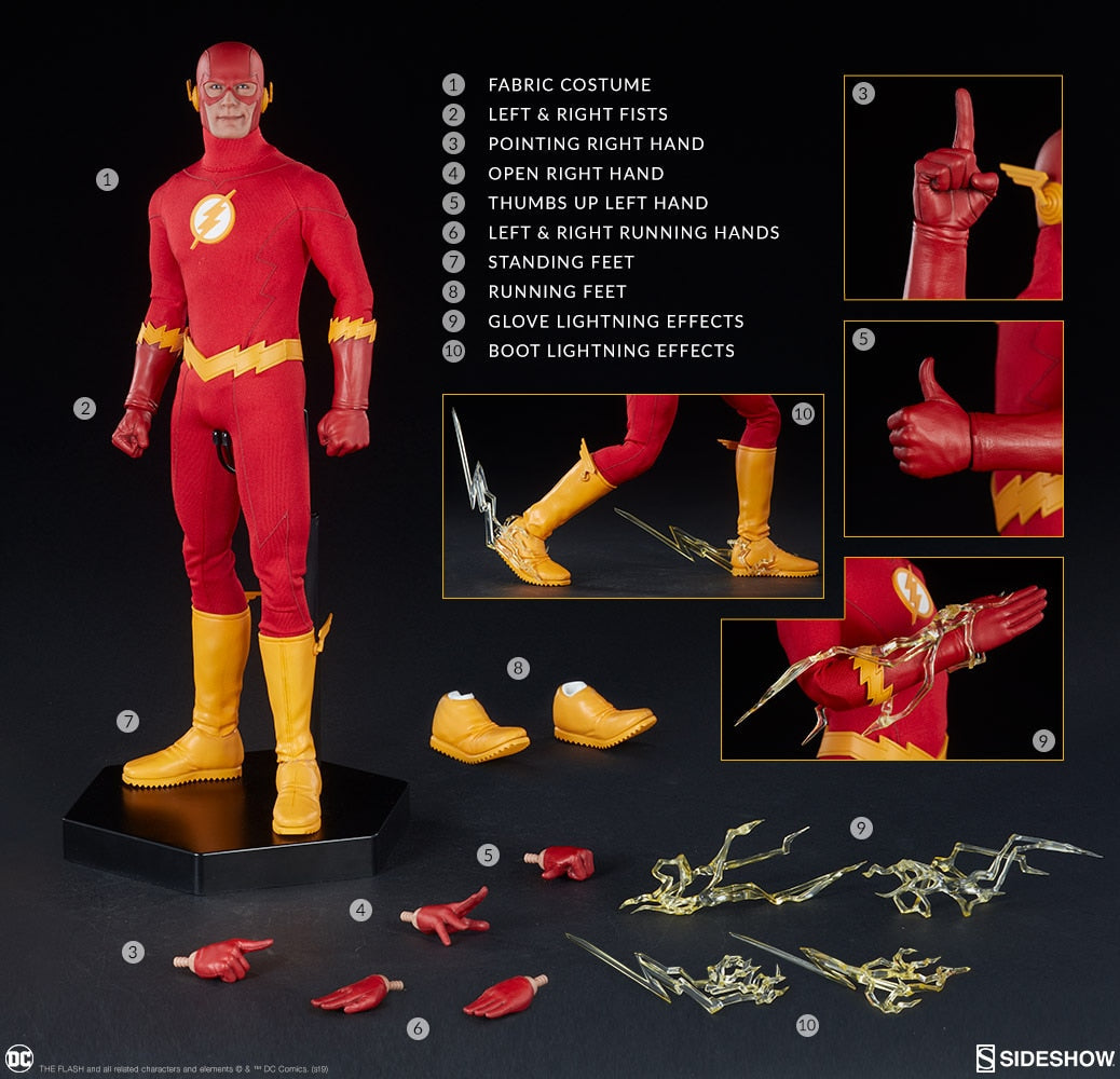 DC Comics Collectible 12 Inch Action Figure 1/6 Scale Series - The Flash Sideshoww 100237