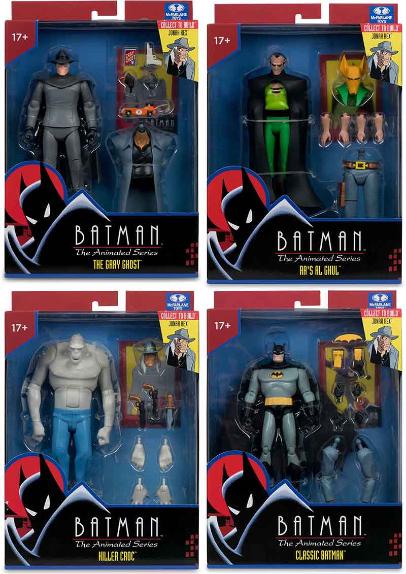 DC Direct Batman The Animated Series 6 Inch Action Figure BAF Jonah Hex Exclusive - Set of 4 (Build-A-Figure Jonah Hex)