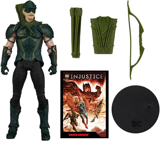 DC Direct Gaming 7 Inch Action Figure Injustice Wave 1 - Green Arrow with Comic