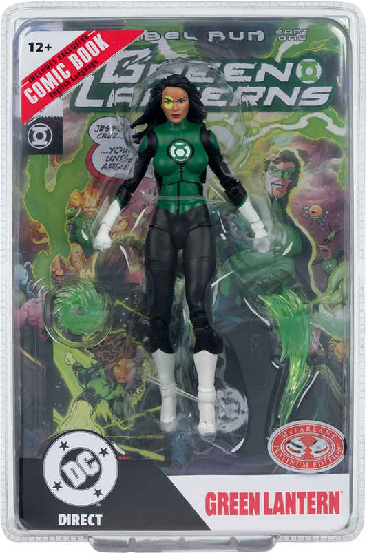 DC Direct Green Lantern #48 7 Inch Action Figure Page Punchers Exclusive - Green Lantern Jessica Cruz Red Platinum