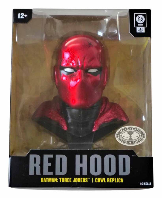 DC Direct Replica Cowls 7 Inch Prop Replica 1/3 Scale Exclusive - Red Hood Batman Three Jokers Cowl Platinum