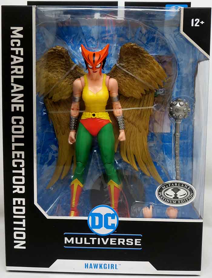 DC Multiverse Collector 7 Inch Action Figure Wave 11 Exclusive - Hawkgirl (Gold Wings) Platinum