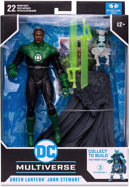 DC Multiverse Comic 7 Inch Action Figure Endless Winter BAF Frost King - John Stewart (Damaged Packaging)