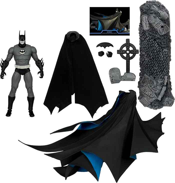 DC Multiverse 7 Inch Action Figure Exclusive - Batman Year Two Black & White Accent Edition Gold Label (Non Mint Packaging)