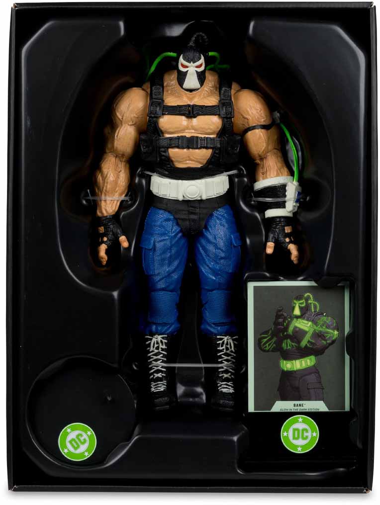 DC Multiverse 10 Inch Action Figure Megafig Exclusive - Bane (Glow in the Dark Edition) Gold Label