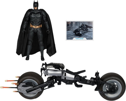 DC Multiverse The Dark Knight Rises 7 Inch Scale Vehicle Figure Exclusive - Batman & Batpod Gold Label