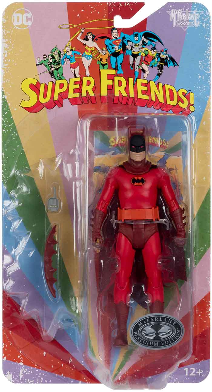 DC Retro Super Friends 6 Inch Action Figure Wave 1 Exclusive - Batman Red Suit Platinum