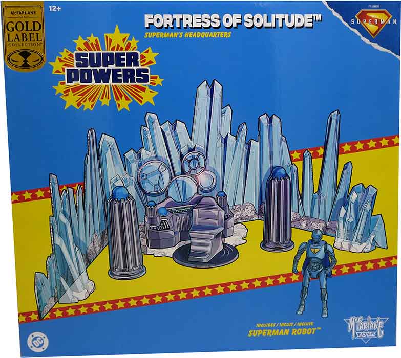 DC Super Powers 4 Inch Scale Playset Wave 11 Exclusive - Fortress of Solitude with Superman Robot Gold Label