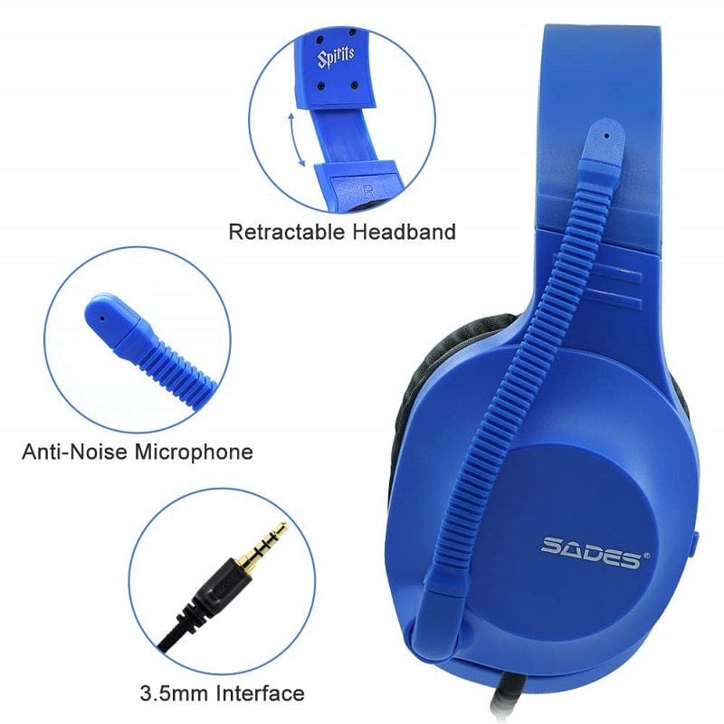 Sades Spirits Universal Blue Gaming Headset SA-721 [Accessories]