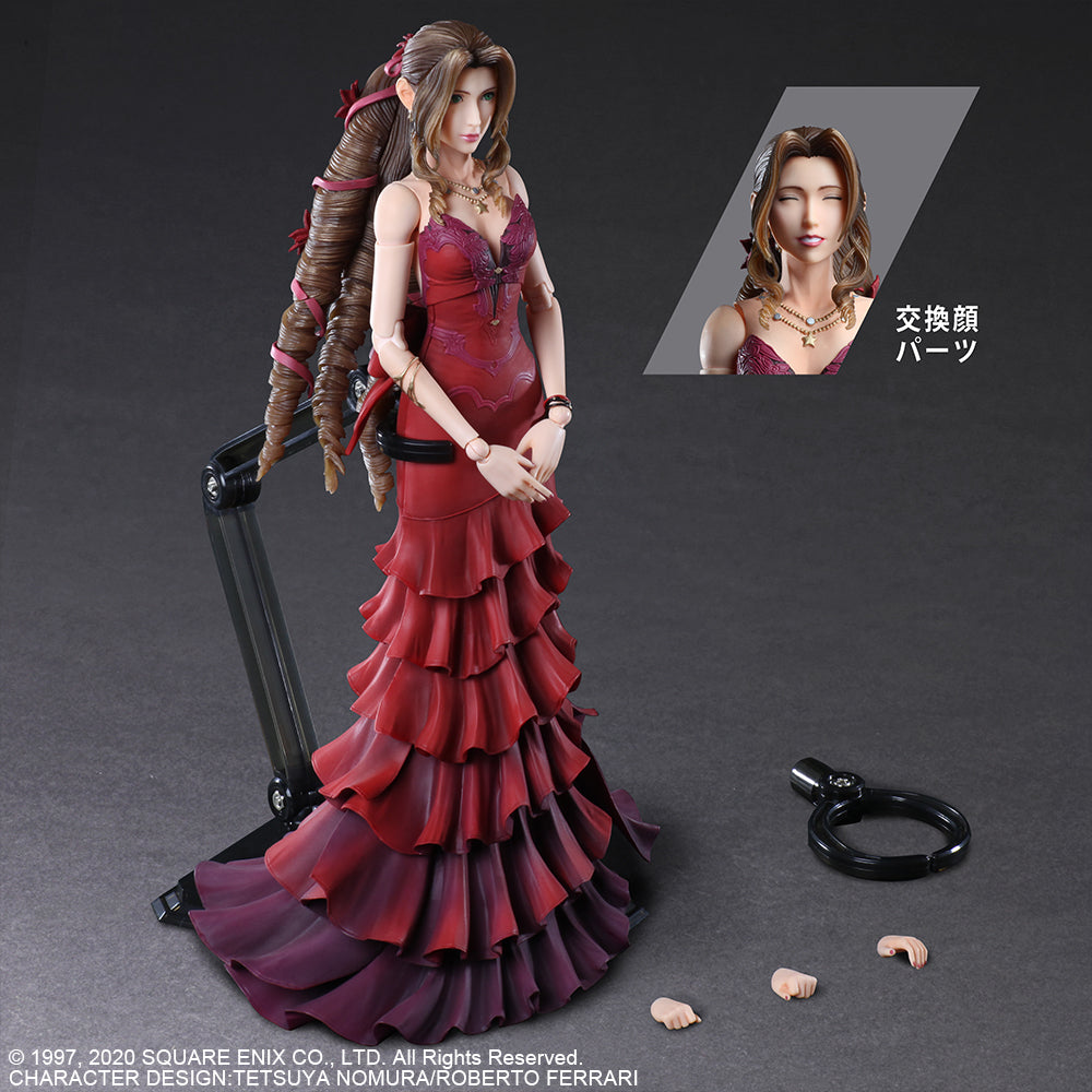 Final Fantasy FFVII Ramake 8 Inch Action Figure Play Arts Kai - Aerith Gainsborough Red Dress