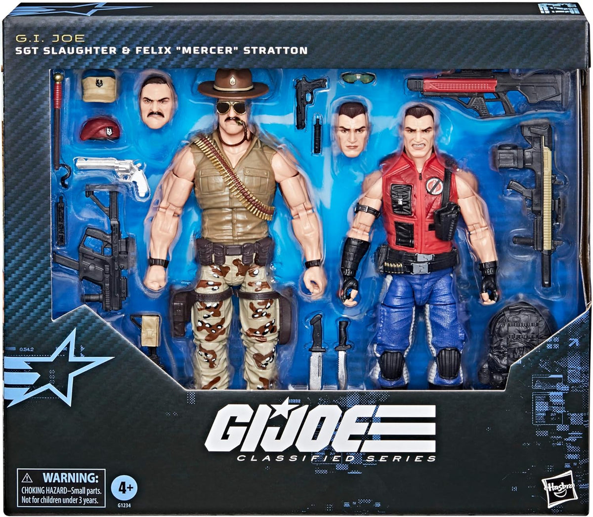 G.I. Joe Classifired 6 Inch Action Figure 2-Pack - SGT Slaughter & Felix Mercer Stratton #173