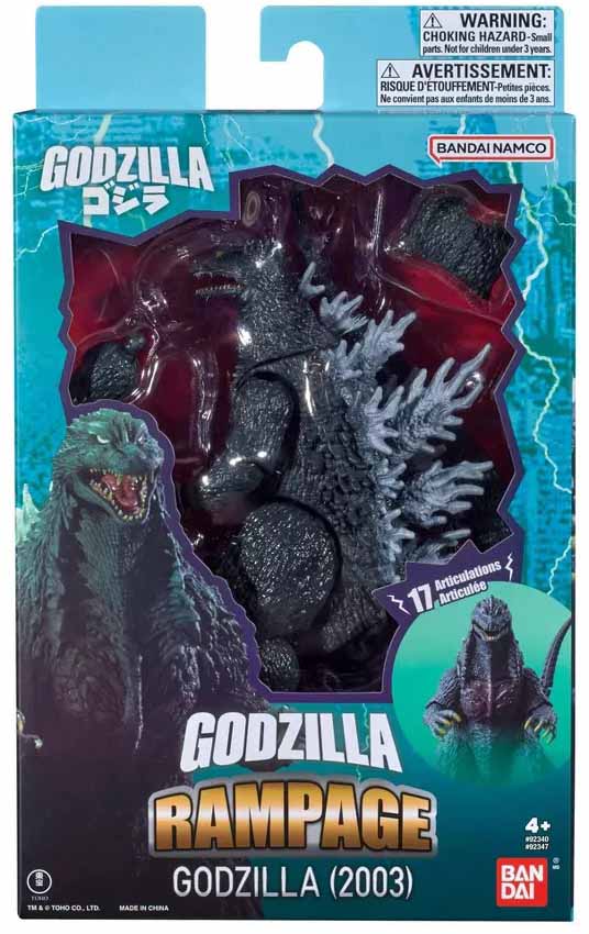 Godzilla 6 Inch Action Figure Bandai Namco - Rampage Godzilla 2003