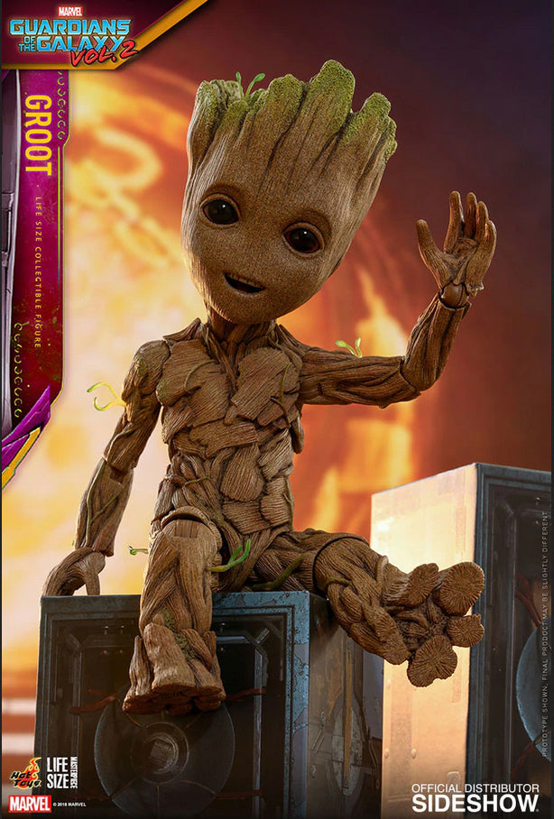 Guardians Of The Galaxy Vol2 10 Inch Action Figure Life Size Masterpiece Series - Groot Exclusive Hot Toys 903344