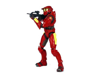 Halo 2 Limited Edition Series Action Figures - Red Spartan V2 White Stripes (Sub-Standard Packaging)