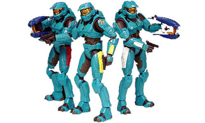 Halo 2 Action Figures Series 7: Cyan Spartan (Sub-Standard Packaging)