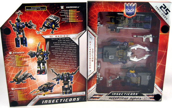 Insecticons 3-Pack Exlcusive - Transformers Universse Commemorative Action Figure G1 Series Hasbro Toys