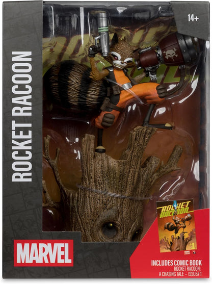 Marvel Collectible 12 Inch Statue Figure 1/6 Scale Posed - Rocket Racoon