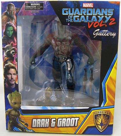Marvel Gallery 10 Inch Statue Figure Guardians Of The Galaxy Vol 2 - Drax & Baby Groot