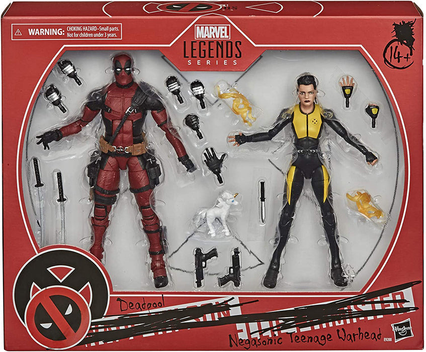 Marvel Legends Deadpool 6 Inch Action Figure 2-Pack - Deadpool and Negasonic Teenage Warhead (Shelf Wear Packaging)