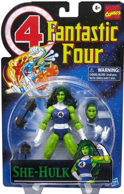 Marvel Legends Retro 6 Inch Action Figure Fantastic Four - She-Hulk (Open Box Loose Figure)