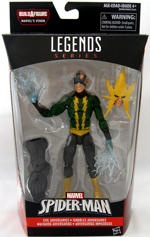 Marvel Legends Spider-Man 6 Inch Action Figure BAF Space Venom - Electro (Shelf Wear Packaging)