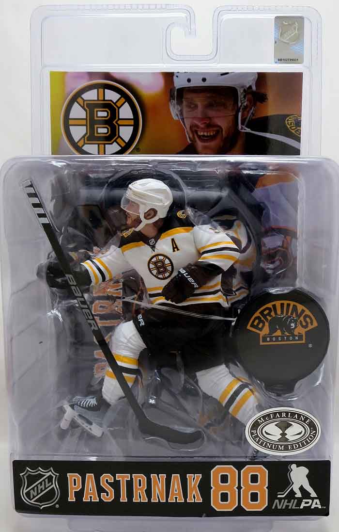 McFarlane SportsPicks NHL 7 Inch Static Figure Exclusive - David Pastrnak White Jersey Platinum