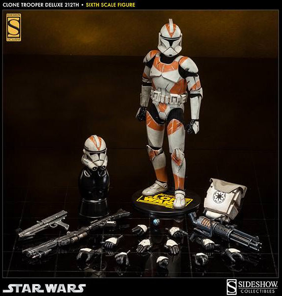 The Clone Wars Militaries of Star Wars 12 Inch Action Figure 1/6 Scale - Clone Trooper Deluxe 212th Sideshow