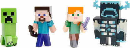 Minecraft Metafigs 2 Inch Action Figure Die-Cast - (Steve - Alex - Creeper - Warden)