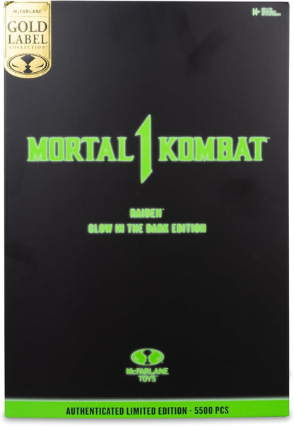 Mortal Kombat MK1 7 Inch Action Figure Exclusive - Glow In The Dark Raiden Gold Label