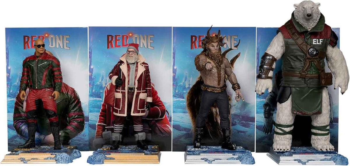 Movie Maniacs Red One 6 Inch Statue Figure Posed Box Set - (Callum Drift - Nick - Garcia - Krampus)