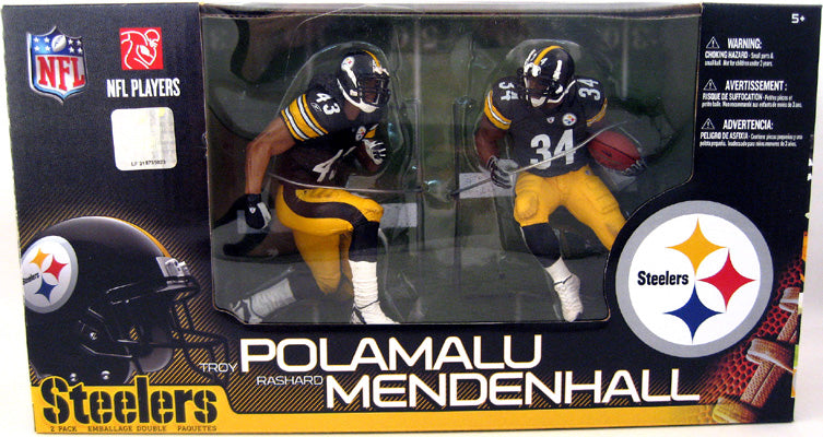 NFL Football Steelers 6 Inch Action Figure 2-Pack Series - Rashard Mendenhall & Troy Polamalu