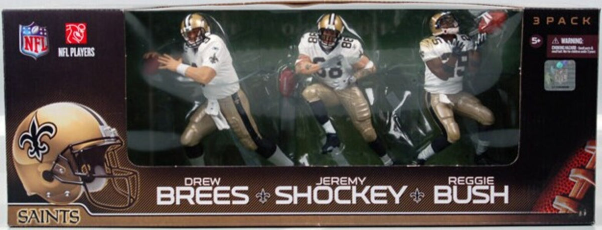 NFL Football Sportpicks 6 Inch Static Figure Box Set - New Orleans Saints 3-Pack