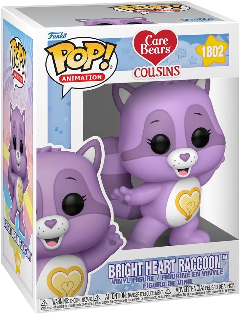 Pop Animation Care Bear Cousins 3.75 Inch Action Figure - Bright Heart Raccoon #1802