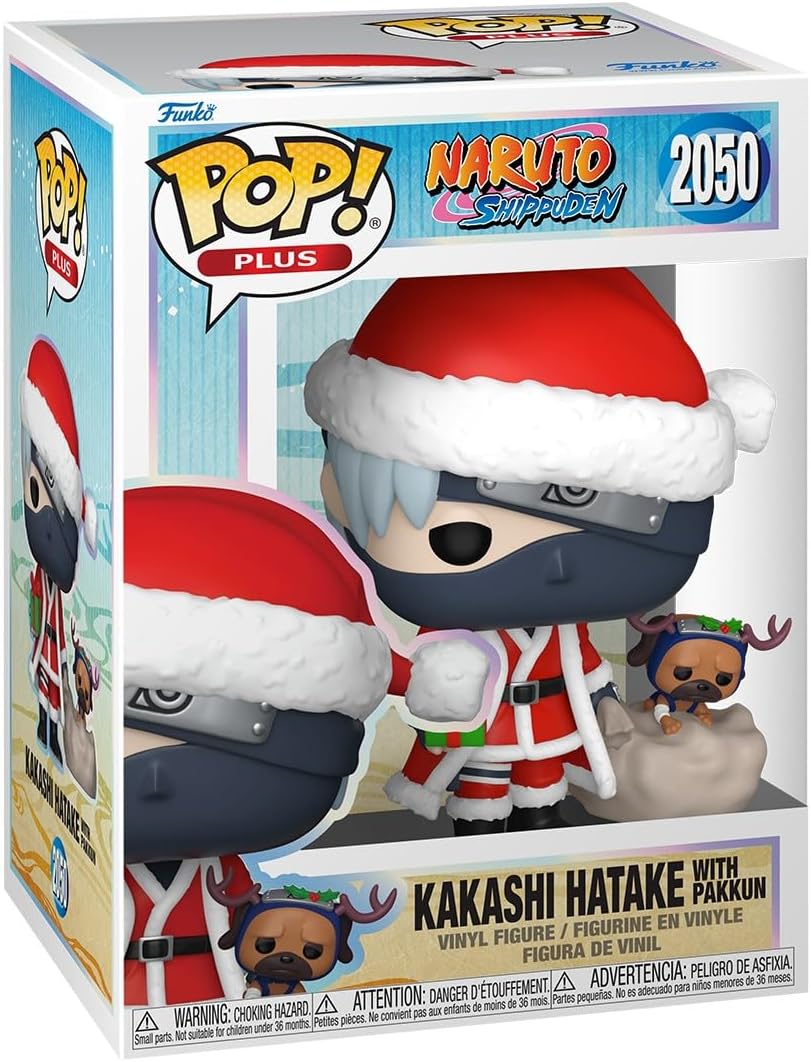 Pop Animation Naruto Shippuden 3.75 Inch Action Figure - Holiday Kakashi Hatake with Pakkun #2050