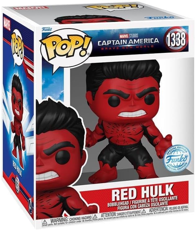 Pop Marvel Captain America Brave New World 6 Inch Action Figure Deluxe Exclusive - Red Hulk #1338