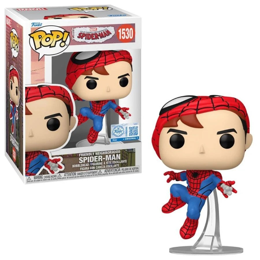 Pop Marvel Friendly Neighborhood Spider-Man 3.75 Inch Action Figure Exclusive - Unmasked Spider-Man #1530