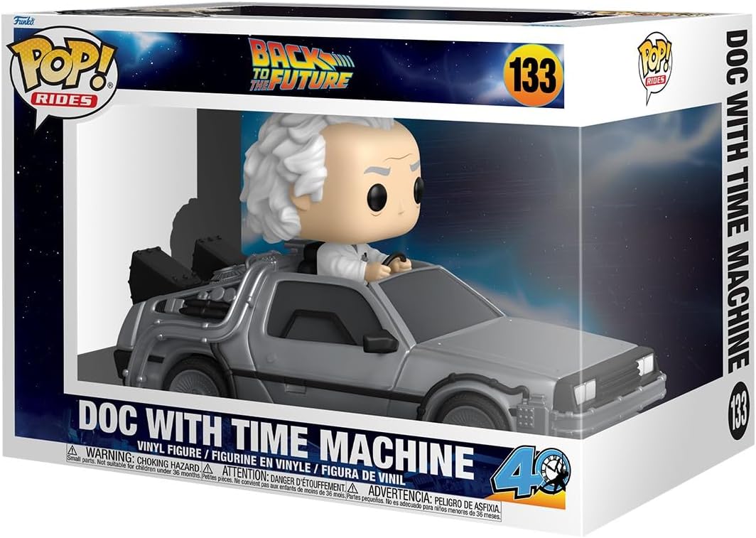 Pop Movies Back to The Future 3.75 Inch Action Figure Rides - Doc with Time Machine #133