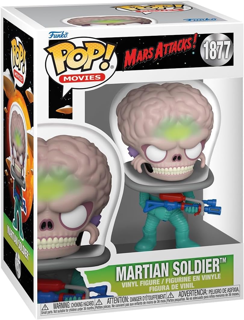 Pop Movies Mars Attacks 3.75 Inch Action Figure - Martian Soldier with Gun #1877